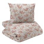 Ylva Rosa Blommor Beige/rosa Påslakan Enkeltäcke 150x210 Redlunds