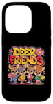 Coque pour iPhone 14 Pro Design Deer Friends Kids – Animaux adorables