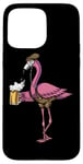 Coque pour iPhone 15 Pro Max Oiseau Flamant Rose Bière Drôle Fête Party Hommes Femmes