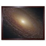 Hubble Space Telescope Image Spiral Galaxy NGC 2841 Blue Pink Emission Nebula Starbirth Region And A Majestic Disk Of Stars And Dust Lanes Art Print F