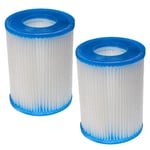 vhbw 2x Cartouche filtrante compatible avec Bestway Flowclear 2.006 l/h, 3.028 l/h piscine pompe de filtration - Filtre à eau, blanc / bleu