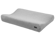 Meyco 2763004 Housse de matelas à langer à 2 cordes, housse de matelas à langer tricotée KNIT Gris mélangé 45 x 70 cm