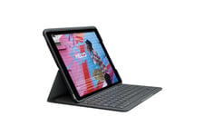 Etui clavier Slim Folio pour iPad 9ème génération, 8ème génération et 7ème génération sans fil Noir