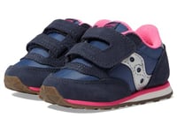 Saucony Originals Baby Jazz Hl Sneaker, Navy/Silver/Pink, 4.5 UK Child