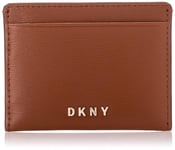 DKNY Women Bryant Credit Card Holder in Sutton Leather Travel Accessory-Envelope, Caramel