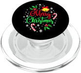 Merry Christmas Happy holidays Jingle Bells and Snowflakes PopSockets PopGrip for MagSafe