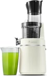 Slow Juicer with 80 MM Cold Press Juicer, Aobosi Slow Masticating Juicer w/ 80MM Large Feed Chute,Juicer Machine with Easy to Clean Brush for High Nutrient Fruits Vegetables (Almond Cream)…