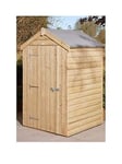 Rowlinson 4X4Ft Shiplap Apex Shed - Single Door