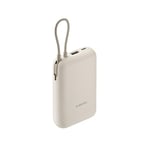 Xiaomi Power Bank 10000mAh avec Câble Intégré, Charge Rapide, Batterie Externe Portable - Couleur Tan GL