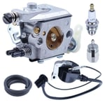 Förgasare med tändspole-kit Passar Husqvarna 50 51 55 Rancher Motorsåg Rancher WT-170-1 WT-170 503281504 Carb