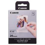 Canon XC-20L Ink and Paper Set 20 Prints for Selphy QX20