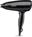 2000W Fast Hair Dryer, Compact Lightweight Design, 3 Heat Settings, Black