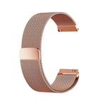 Bracelet universel Amazfit GTR/Stratos/Huawei/Samsung/Cool Elite/Sunset Metal Rose Gold 22 mm