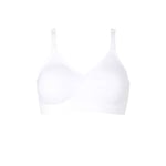 Medela Women's Comfy Bra - Seamless, Wireless Nursing Bra for Pregnancy and Breastfeeding With A Stretchy Band and Breathable Fabric for All-Day Comfort, White, S