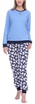 Merry Style Pyjama Ensemble Haut et Bas Vêtement d'Intérieur Femme MS10-168(Bleu Pois, XL)