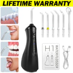 Cordless Water Flosser Teeth Cleaner Portable Dental Floss 7 Jet Tips Waterproof