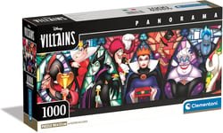 Disney Villains Clementoni Panorama - Puzzle 1000 Pièces - 98x33 Cm