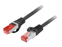 Lanberg Pcf6-10Cu - Patch-Kabel - Rj-45 (Hane) Till Rj-45 (Hane) - 1 M - 5.7 Mm - F/Utp (Folieöverdraget Oskärmat Tvinnat Par) - Cat 6 - Formpressad, Hakfri, Halogenfri - Svart - För P/N: Pps6-0024-S, Pps6-1024-S, Ppu6-1024-B, Ppu6-1024-S, Ppu6-9012