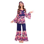 amscan Costume de poussin hippie adulte 9907000, taille 38-40, femme, rose, violet