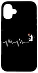 Coque pour iPhone 16 Plus Ballon de basket Battement de coeur Cadeau Joueur de Basketball