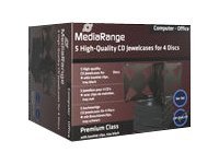 Mediarange Retail Pack 4Er Cd-Jewelcase - Fodral För Arkiverings-Cd - Kapacitet: 4 Cd/Dvd (Paket Om 10)