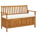 Banc de rangement Meuble Bas Coffre de jardin Bois d'acacia solide 120x63x84 cm❤3089