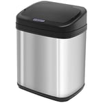 HOMCOM 20L LUXURY Automatic Sensor Dustbin Kitchen Waste Bin Rubbish Trashcan Auto Dustbin Stainless Steel with Bucket 33 * 25 * 42.5CM