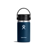 HYDRO FLASK - Travel Coffee Flask 354 ml (12 oz) - Vacuum Insulated Stainless Steel Travel Mug with Leak Proof Flex Sip Lid - BPA-Free - Wide Mouth - Indigo