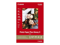 Canon Photo Paper Plus Glossy Ii Pp-201 - Blank - A3 (297 X 420 Mm) 20 Ark Fotopapir - For Pixma Ix4000, Ix5000, Ix7000, Pro-1, Pro-10, Pro-100, Pro9000, Pro9500