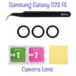 Samsung Galaxy S23 FE Back Camera Lens Glass Repair Kit+Tweezers and Clean Wipes