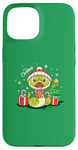 iPhone 15 2025 green snake with Christmas hat - Chinese new year 2025 Case