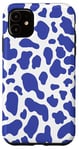 Coque pour iPhone 11 motif imprimé vache bleu - motif vache bleu fleur homme