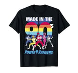 Power Rangers Made In The 90's Retro Rainbow Stripe Logo T-Shirt