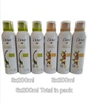 3+3 x Dove Shower Mousse With Coconut Oil. Shower & Shave. 24h Softness 6x200ml