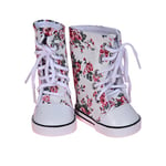 The New York Doll Collection Red Printed High Tops Trainers Fits 18 inch/46 cm Dolls – Dolls Shoes Sneakers Accessories Set