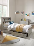 Very Home Atlanta Kids Single 2 Drawer Bed With Mattress Options (Buy And Save!) - Grey/Oak - Bed Frame With Premium Mattress