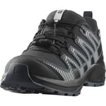 Salomon Junior XA PRO V8, imperméable junior, noir/gris foncé/Q, chaussures de randonnée polyvalentes pour le confort, idéales pour les randonnées et le trail running lors d'aventures en plein air. 37