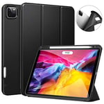 ZtotopCase Coque pour iPad Pro 11 2020, Ultra-Mince Smart Case Cover Étui De Protection avec Pencil Holder, Auto Réveil/Sommeil, Support iPad Pencil Charging pour iPad Pro 11 Pouces 2020, Noir