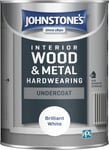 Johnstone's Johnstones Hardwearing Undercoat Paint 1.25L Brilliant White