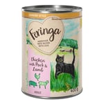 6 x 400 g Feringa Country Style -kissanruokaa kokeiluhintaan! - kana, lammas, sika