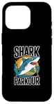 Coque pour iPhone 16 Pro Graphique d'aventure énergétique Shark Parkour