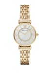 NEW EMPORIO ARMANI WOMENS WATCH WHITE DIAL & GOLD BRACELET AR1907 GIANNI GENUINE