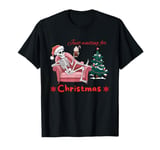 Funny Skeleton Santa Just Waiting for Christmas Tree T-Shirt