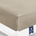 Viscosoft | Drap Housse 140x190 /200 Beige Microfibre Qualité Supérieure | Drap Housse Grand Bonnet 30 cm Matelas Epais | Drap Housse Ajustable | Tissu Doux, Durable et sans Plis