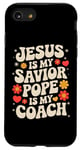 iPhone SE (2020) / 7 / 8 Jesus Is My Savior Pope Is My Coach Christian Faith Case