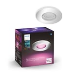 Philips Hue White and Color Ambiance Xamento Spot encastré chrome 1x5.7W, compatible Bluetooth, fonctionne avec Alexa, Google Assistant et Apple Homekit