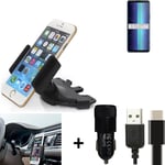 For Sony Xperia 8 Lite + CHARGER Mount holder for Car radio cd bracket