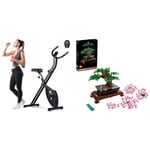 EVOLAND Exercise Bike, Fitness Bike with LCD Display and 8-Level Adjustable Magnetic Resistance & LEGO Albero Bonsai, Piante Artificiali, Costruzione in Mattoncini