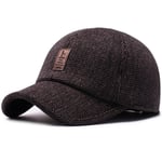 (56-60cm-Ruskea)Villavillahattu miehille Korvasuoja Lippalakki Sport Golf Baseball Lippalakit Puuvilla Snapback Naiset Casquette Isä Hattu Lippikset Gorras Korvaläpät Hatut