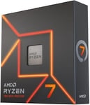 Ryzen 7 7700X Processeur, 8 C?urs/16 Threads Débridés, Architecture Zen 4, 40Mb L3 Cache, 105W Tdp, Jusqu'À 5,4 Ghz Fréquence Boost, Socket 5, Ddr5 & Pcie 5.0, Pas De Ventirad